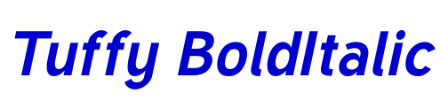 Tuffy BoldItalic लिपि